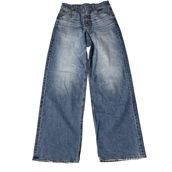 American Eagle jeans strigid curvy super high-waist baggy straight jean - Picture 2 of 12